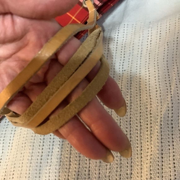 BURBERRY Nova Check Tote Bag Canvas
Leather Red Black Auth - Picture 4 of 10